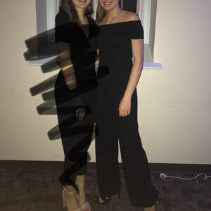 Black Lulus Formal Off the Shoulder Jumpsuit